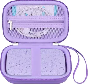 Carrying Case for  Sprocket 2x3 Instant Smartphone Photo Printer,  Step  Mobile Photo Printer, Zipper Mesh Bag fits Photo Paper , Purple