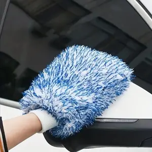 Ultra-Soft Microfiber Car Wash Gloves, Anti-Slip Scratch Resistant Fleece Gloves, for Cleaning Wheel Hubs and Car Detailing, Thick Lining