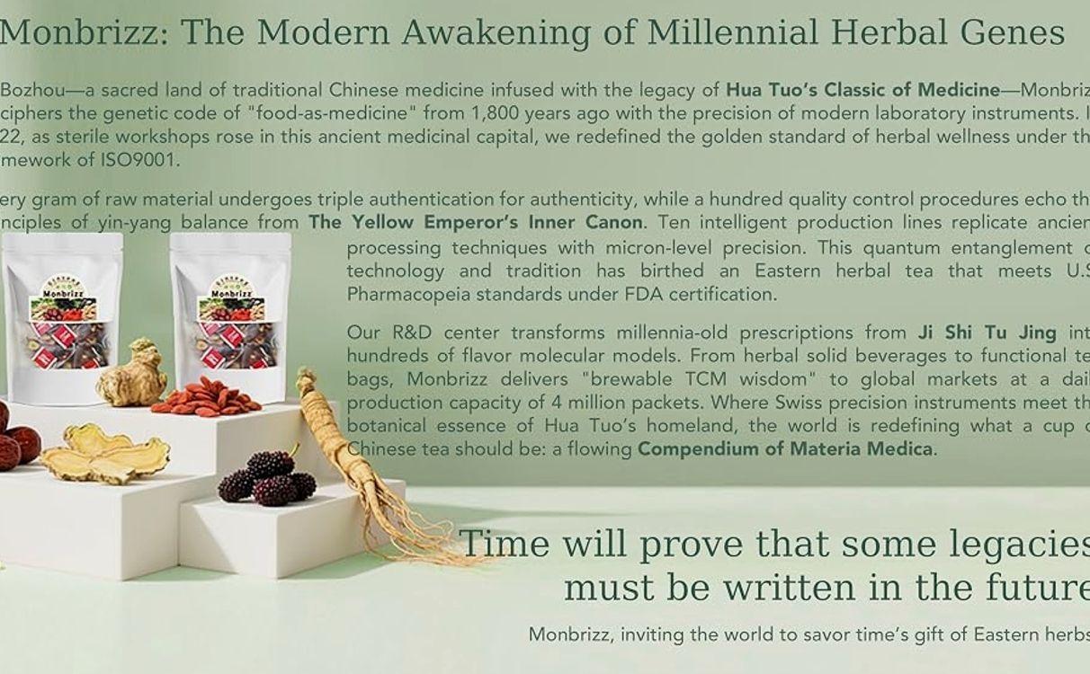 Monbrizz Kidney Tea Formula — 40 Count Value Pack, Ginseng Six Treasure Tea with Maca Root, Goji Berries, Red Dates & Turmeric, Caffeine-Free Herbal Tea for Daily Wellness (20 Count) Monbrizz Kidney Tea Formula — 40 Count Value Pack, Ginseng Six Treasure Tea with Maca Root, Goji Berries, Red Dates & Turmeric, Caffeine-Free Herbal Tea for Daily Wellness (20 Count)