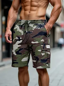 Men's Camouflage Work Shorts for Summer Durable Scratch Resistant Large Pockets Ample Capacity Suitable for Various Work Requirements and Outdoor Activities