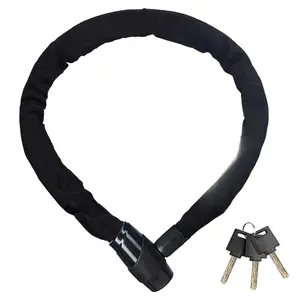 Heavy Duty Anti-Theft Bicycle Chain Lock 2.72 Ft Security Bike Locks with 3 Keys Waterproof Lock Chain for Bike Scooter Motorcycle Door Gate Fence