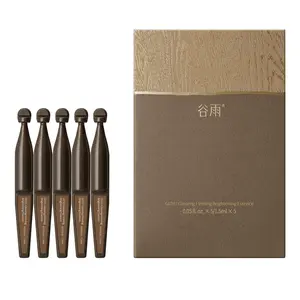 GUYU Ginseng Firming Brightening Essence - 5 Tubes, 1.5ml Each, Trial Size for 1 Week, Anti-Wrinkle & Moisturizing Collagen Peptide Serum for Skin Care, Moisture, Radiance, Repairing, Hydrating TikTokShopBlackFriday Nourishing Moisturizer