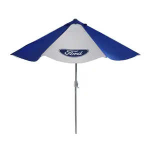 Northlight 9' Ford Umbrella w/ Hand Crank & Tilt Blue & White