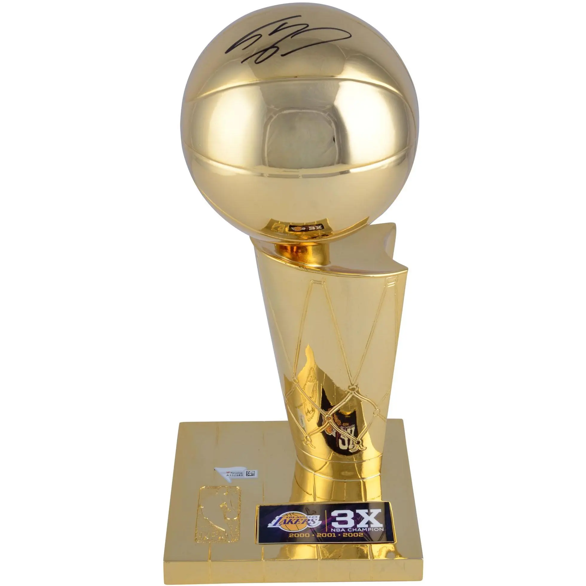 Shaquille O'Neal Los Angeles Lakers Autographed 12" Replica Trophy - Three Time Champion - Fanatics Authentic Certified