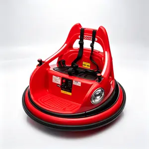 12V 2WD Kids Ride On Bumper Car, 360° Spin Electric Toy Car with Remote Control, Bluetooth Music, LED Lights, Anti-Collision Padding & 5-Point Safety Belt for 1.5-5 Years Old