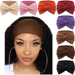 8 Pcs Women's Wide Retro Headscarf Hairband, Cute Knot Design, Fashion Sports Accessory, Running Yoga Fitness, Daily Wear, Headband Set, Headbands Women