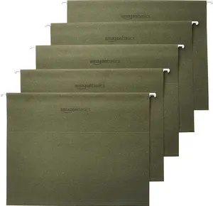 Hanging Organizer File Folder, Letter Size, Green - Pack of 25