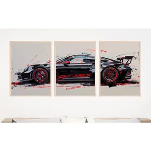 Porsche 911 GT3 RS Poster Print Set: Supercar Wall Art NOT FRAMED [Sports Car][Modern Art][Porsche Gt3Rs] Canvas Art Print For Living Room Bedroom Office + Stylish Wall Decor