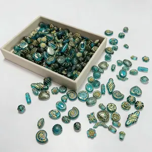 50g Turquoise Bead Material Pack, Vintage Nautical Style Hole Beads, Jewelry Making Supplies, Handmade Crafters & Coastal Gift