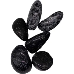 Snowflake Obsidian Tumbled Bulk 1 lb — Shadow Work Crystal Stones