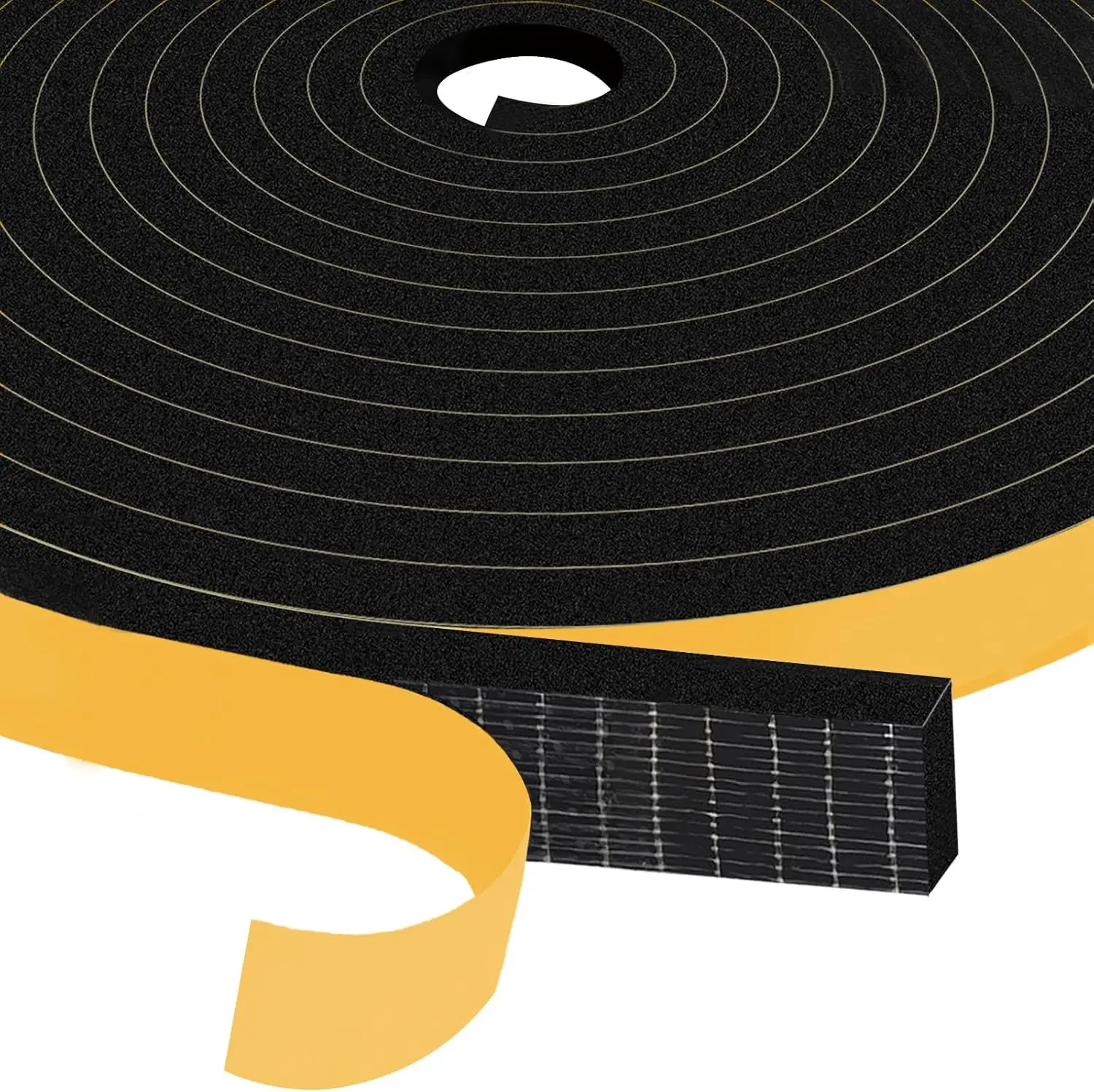 33Ft Weather Stripping Door Seal,Self Adhesive Weather Strip,Window Weather Stripping Sound Proof,Insulation, Adhesive,Use for Door Frame/Window/Gaps(1/2 in x 1/4 in)