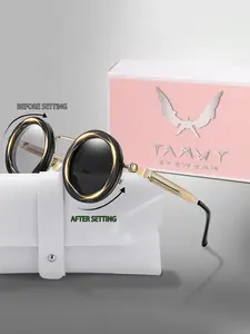 Adjustable Polarized Sunglasses, Trendy Fashion Sunglasses with UV400 Protection Lens & ND Filter Function, Fashion Accessories for Men & Women