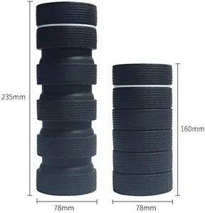 Collapsible Water Bottles Cups - 750ml Foldable Travel Bottles for Gym, Hiking, Sports, Camping, Biking - Drinkware, Tumbler