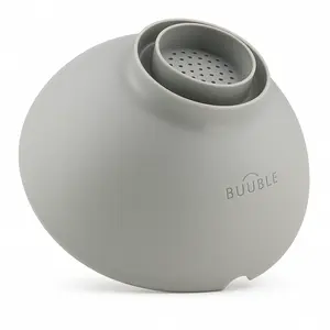 BUUBLE Ultimate Grease Drainer & Food Strainer (GRAY); Premium Heat Resistant Colander for Cooking Grease, Draining Ground Beef & Meats, Straining Pasta, Fruit & Veggies; Fits Pans, Cans, Jars and Dishwasher Safe Kitchen Utensil