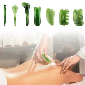 7-Piece Scratching Board Beauty Massage Tool Set, Resin Skincare Massager for Face Back Neck, Unisex Skin Care Tools Kit, Body Care Tool