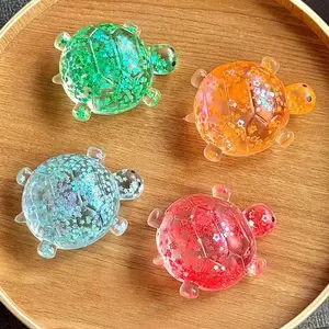 Sugar Turtle Sensory Stress Relief Squeeze Toy, Shiny Sticky Relaxing Toy, Cool Summer Fidget Toy, Fun Birthday and Party Gift