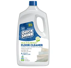 Quick Shine Multi Surface Floor Cleaner 64oz, Ready to Use-Streak Free-No Rinse, Use on Hardwood, Laminate, Luxury Vinyl Plank & Stone, Use in Spray Mops & Vac Mops, Safer Choice Cleaner