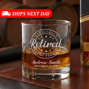 Custom Retirement Whiskey Gifts For Men - Officially Retired