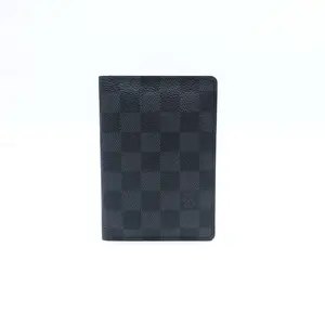 Pre-owned Louis Vuitton Coated Canvas Small Leather Goods Damier Graphite Passport Holder T10365476