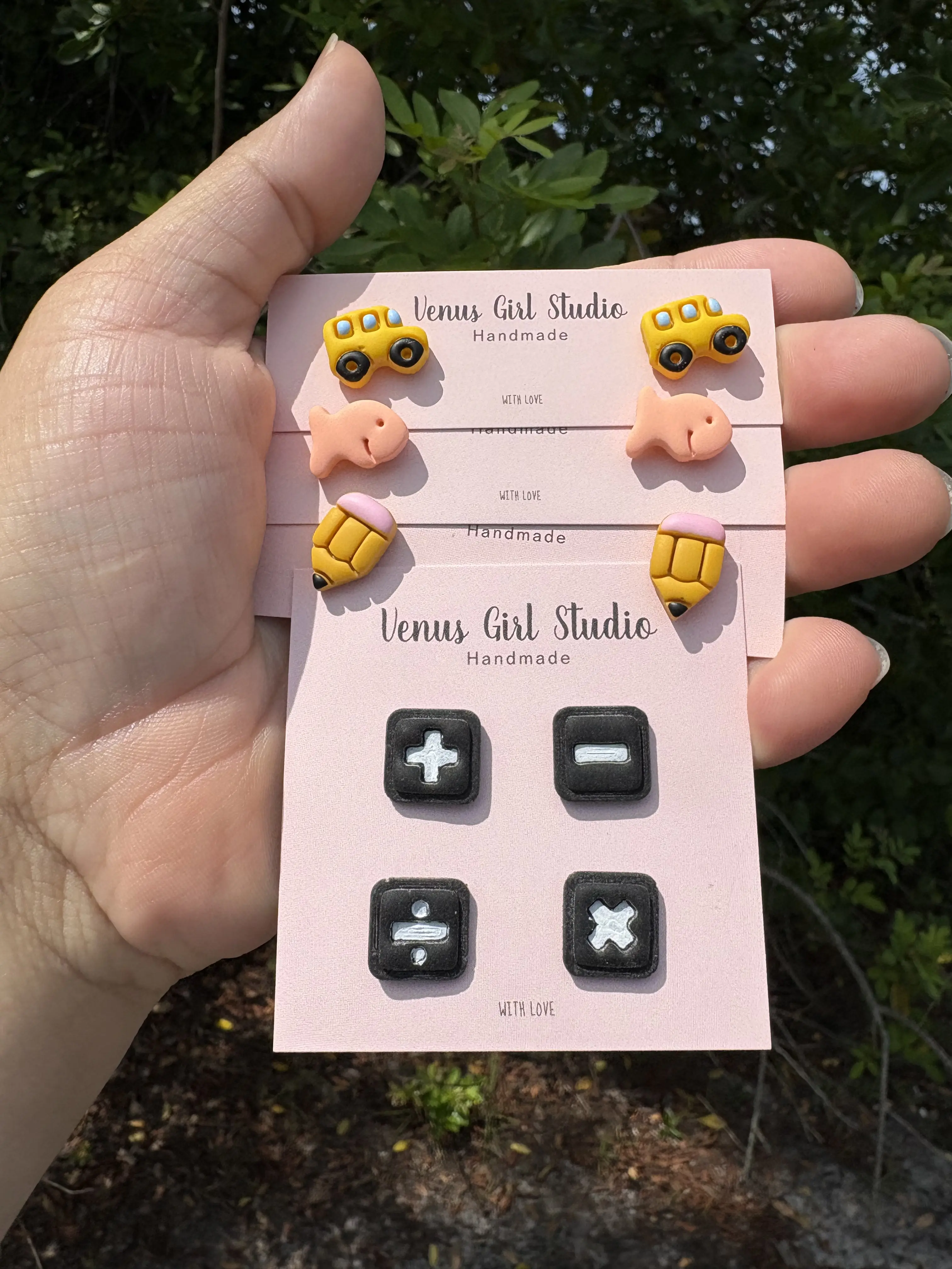 School Stud Clay Earring