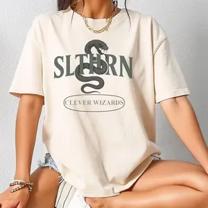 Slytherin Green House Shirt, Comfort Colors Wizard Tee, Malfoy Inspired Top, Unisex Serpent Crest Shirt