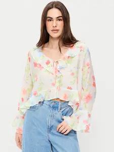 Old Navy Women's Bell-Sleeve Ruffle Top