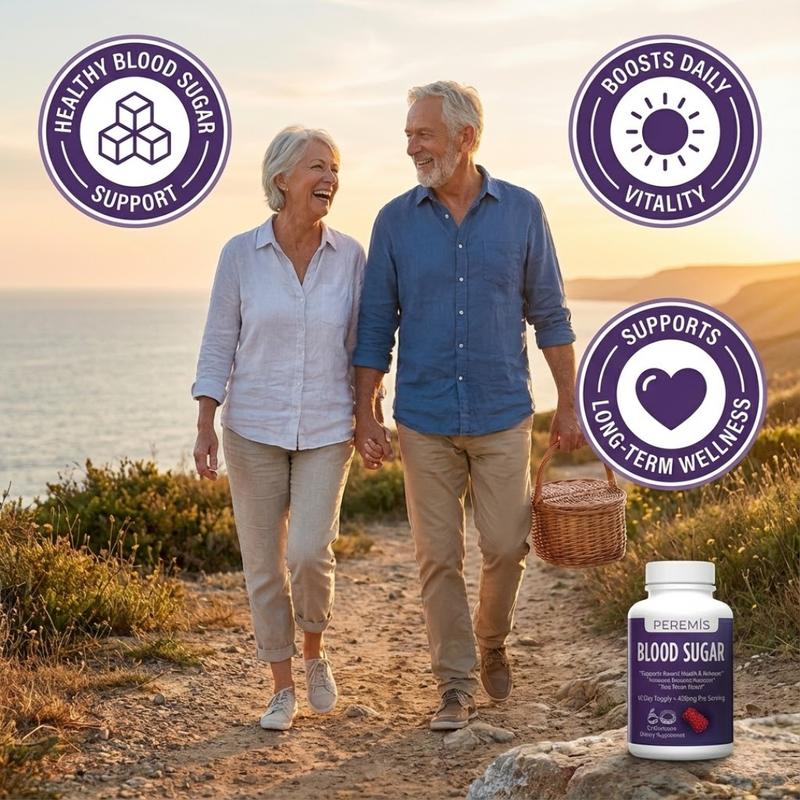 Peremis Support Gummies 60 Day Supply 470mg Per Serving Vegan Non-GMO Gluten-Free Supports Wellness Immune Function Plant-Powered