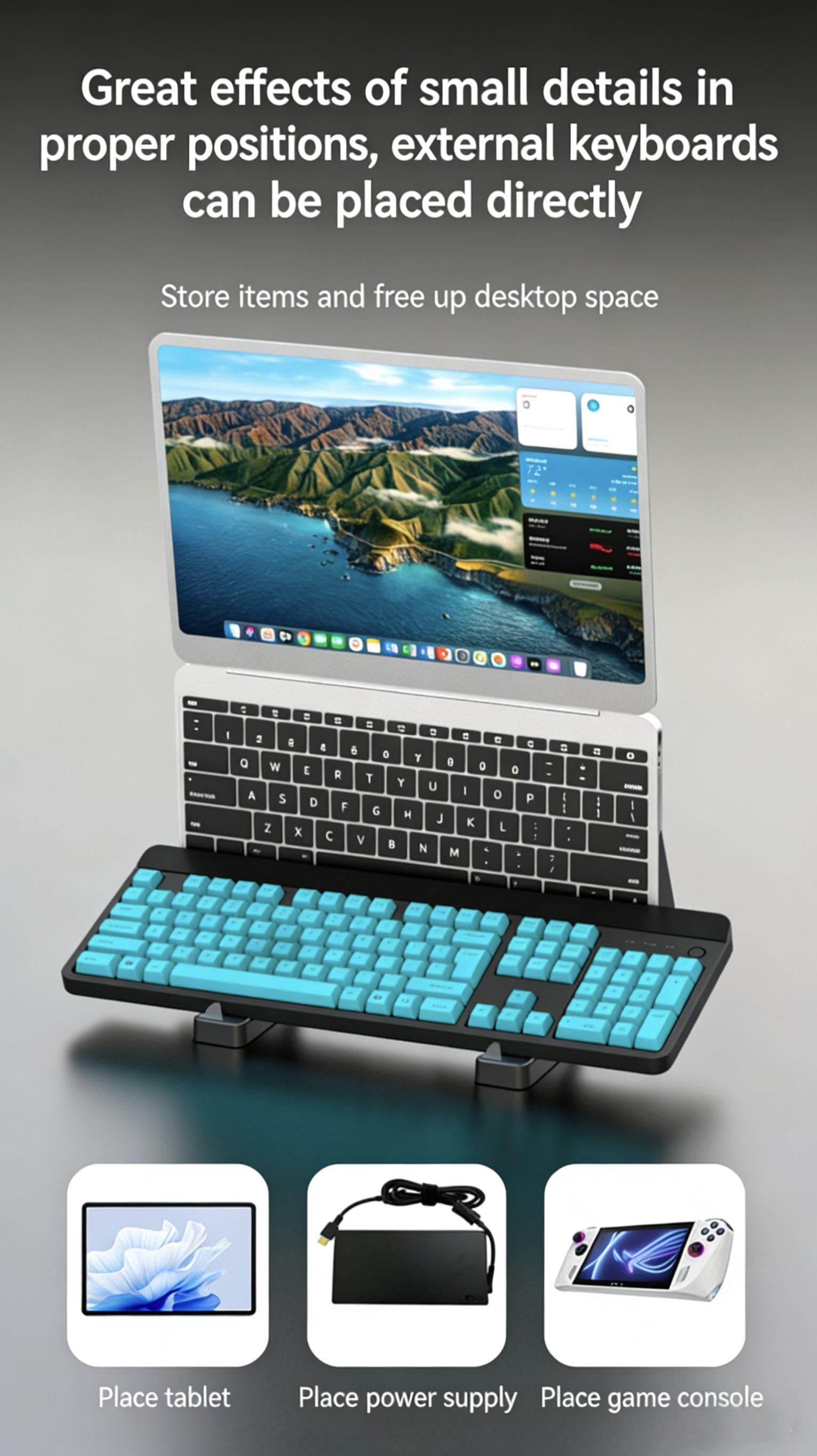 Vertical Laptop Stand Updated Version with Heat Dissipation for Gaming & Office Use Compatible with Laptops Tablets  Plastic Alloy Material Sturdy Durable