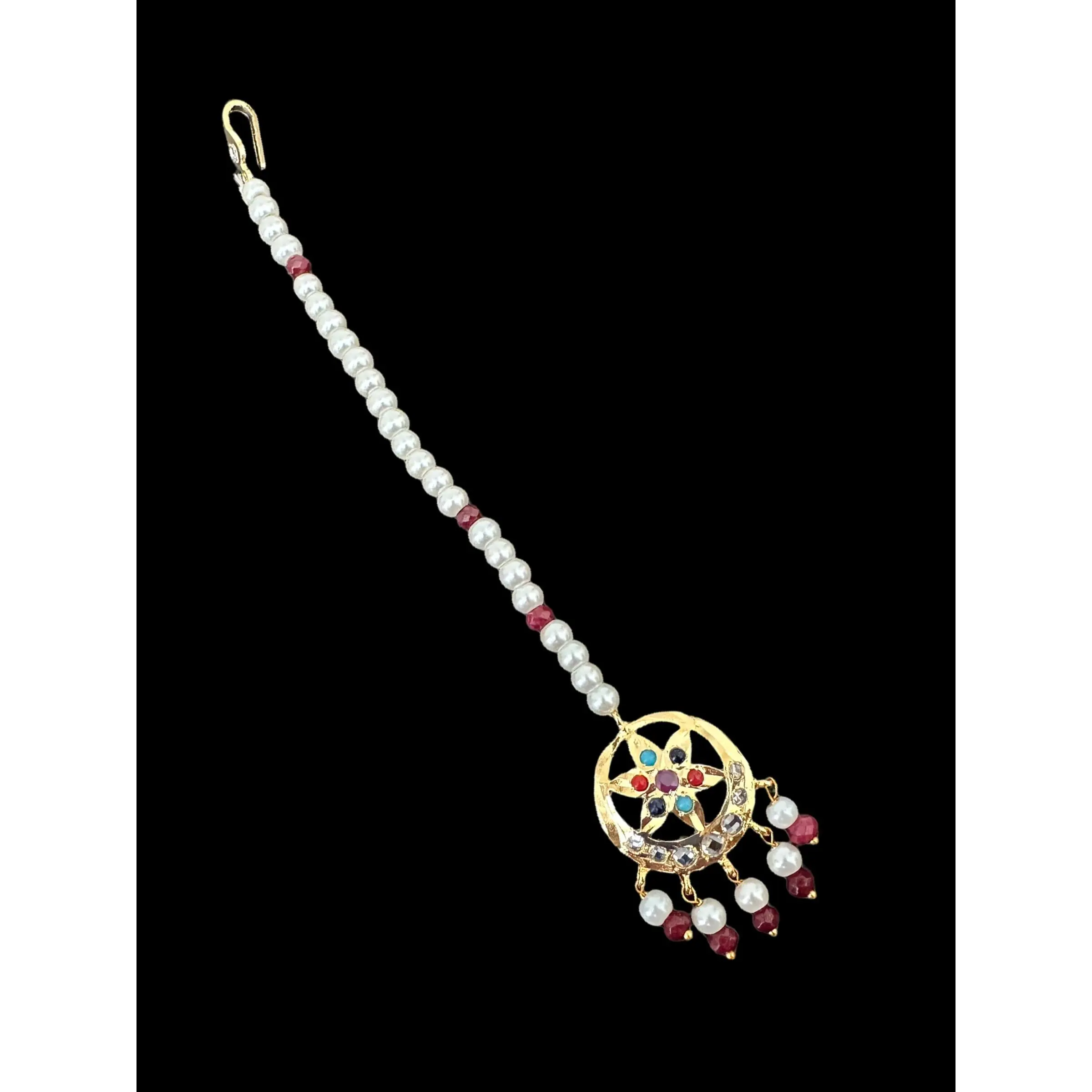DJTK218 Gold plated small sized tika- multicolor  (READY TO SHIP)
