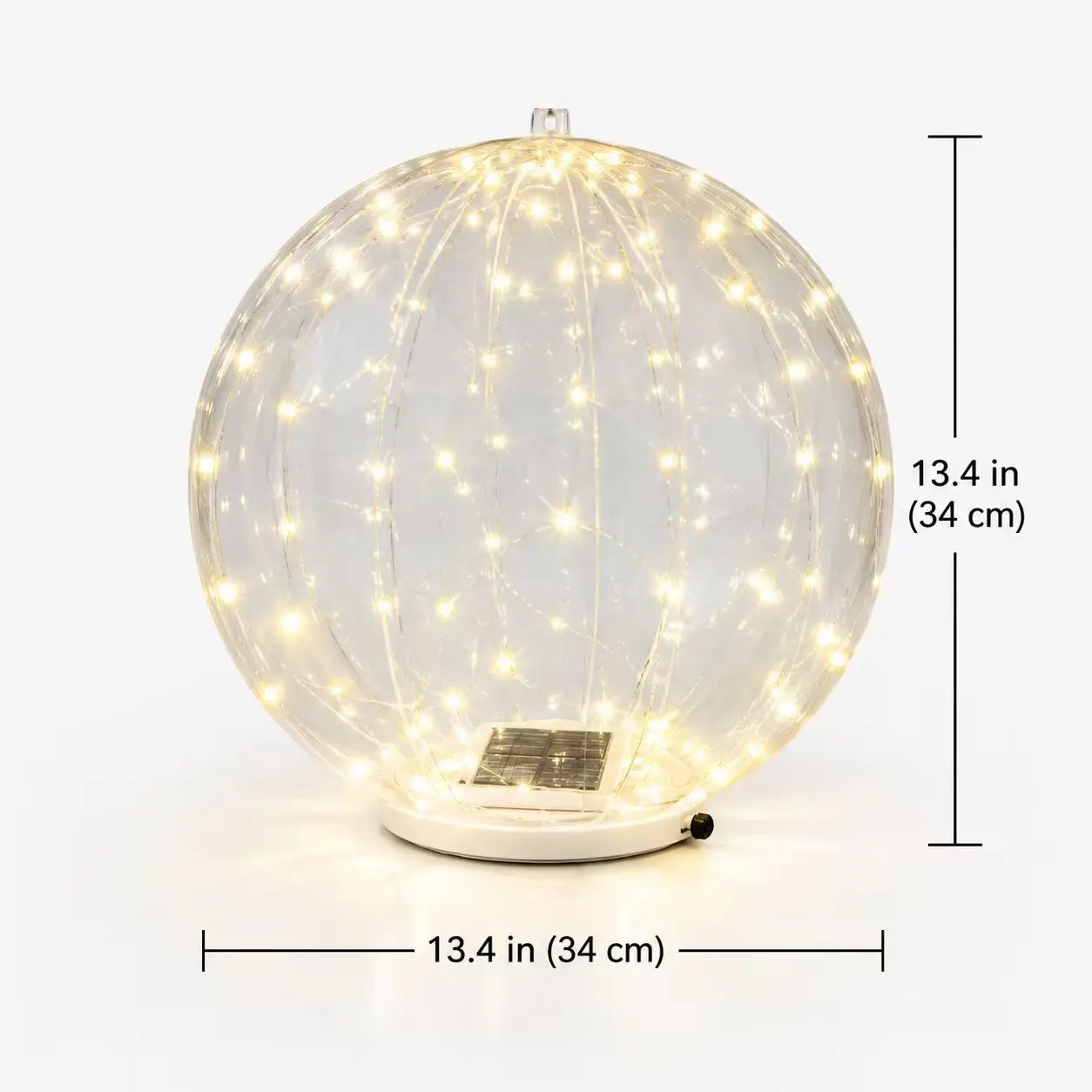 Waterproof Solar Pool Lights that Float, 13.4" Clear Glowing Ball with Warm White/RGB String Lights, Hanging Solar Lanterns for Tree, Lawn & Hot Tub Decor mandala outdoor garden