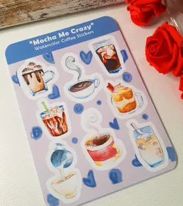 Cute Bullet Journal Coffee Cafe Sticker Sheet