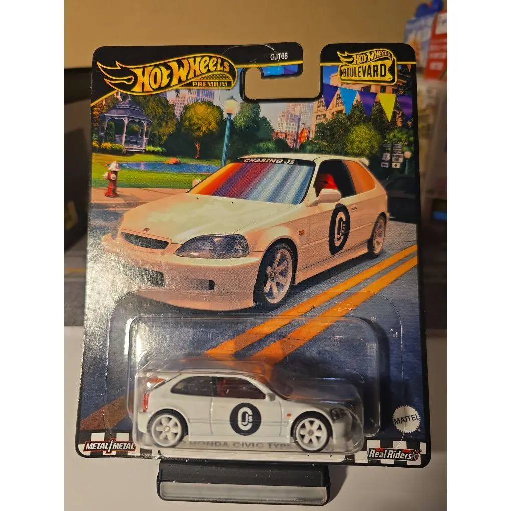 Hot Wheels 99 Honda Civic Type R (EK9) - Real Riders Series, Metal/ Metal, GJ788, Boulevard Edition, Collectible Model Car
