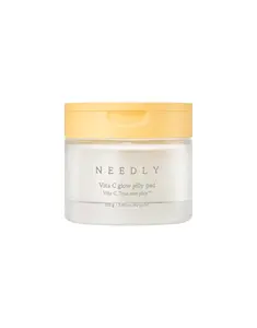 NEEDLY Vita C Glow Jelly Pad 60 Pads Brightening Toner for Dark Spots Hyperpigmentation Hydrate Moisturizing Exfoliate Blemish Care