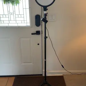 Weilisi 10.5" Ring Light with 69" Tripod Stand and Phone Holder Kit, Full-Screen Zoom Lighting for Video Recording, Makeup, Live Stream, Dimmable LED Selfie Ring Light Tripod for iPhone with Remote