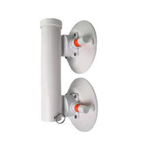 Heavy-Duty Trolling Rod Holder - Strong Vacuum Mounted Temporary Rod Holder, Powder Coated Aluminum in Black or White