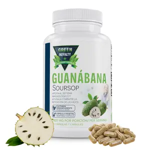 Green Royalty Guanabana (Soursop) Capsules - 90 Capsules for Adults - Dietary Supplement - Healthcare & Vitamin Information Natural Fitness