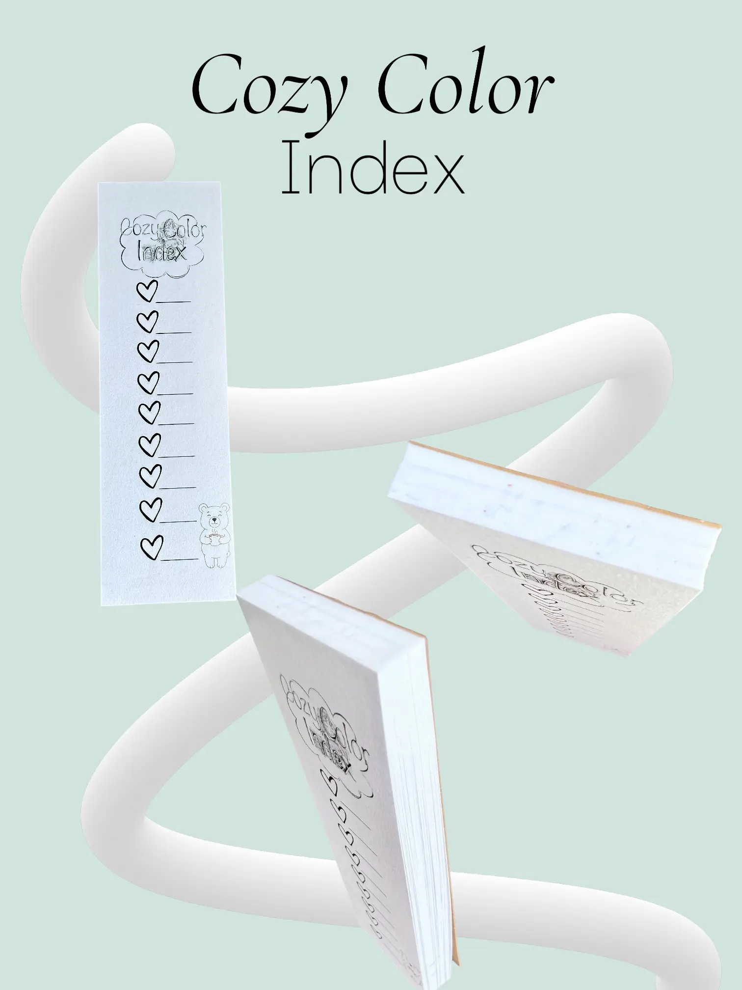 Cozy Color Index Swatch Pad - Soft, Simple, Aesthetic Office Art Supply for Marker Testing, Palette Building