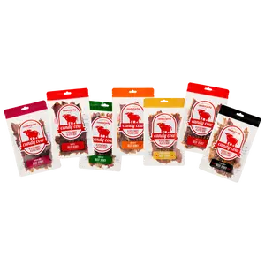 Candy Cow Variety Pack, 2oz x 7 Bags, Candied Beef Jerky Variety Pack – Zero Heat, Mild, Real Spicy, Hella Spicy, Korean BBQ, Honey Sriracha Flavors & Chipotle Sweet Flavors, Sweet-to-Savory Beef Snack, Resealable Bags