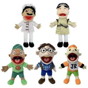 Jeffy Puppet Soft Plush Toy Can dress and undress Children Soft Doll kid cosplay Puppet Stuffed Doll for Talk Show Party toys