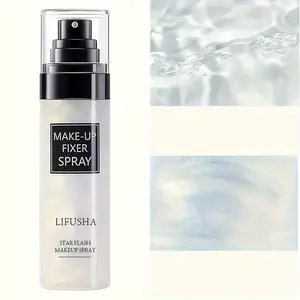 100ml Star Sparkling Sand Setting Spray, long-lasting oil control, waterproof and sweatproof, refreshing, quick-dry, long-lasting non-smudging, no need for touch-ups. Suitable for daily commute makeup, date and party makeup. Perfect for gifting
