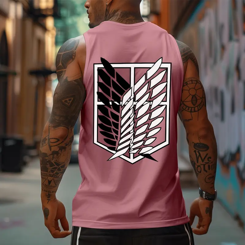 Anime 90s Graphic Sleeveless Tank Tops Men Vest Streetwear Outfits Men Vacation Outfits Sleeveless Shirt