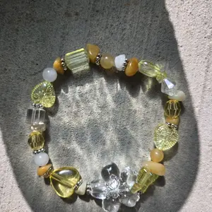 Sunshine Power Honey Opal & Citrine Talisman Bracelet Sacral Chakra Atrracting Creativity & Confidence & Willpower  Gemstone Beads Fashion