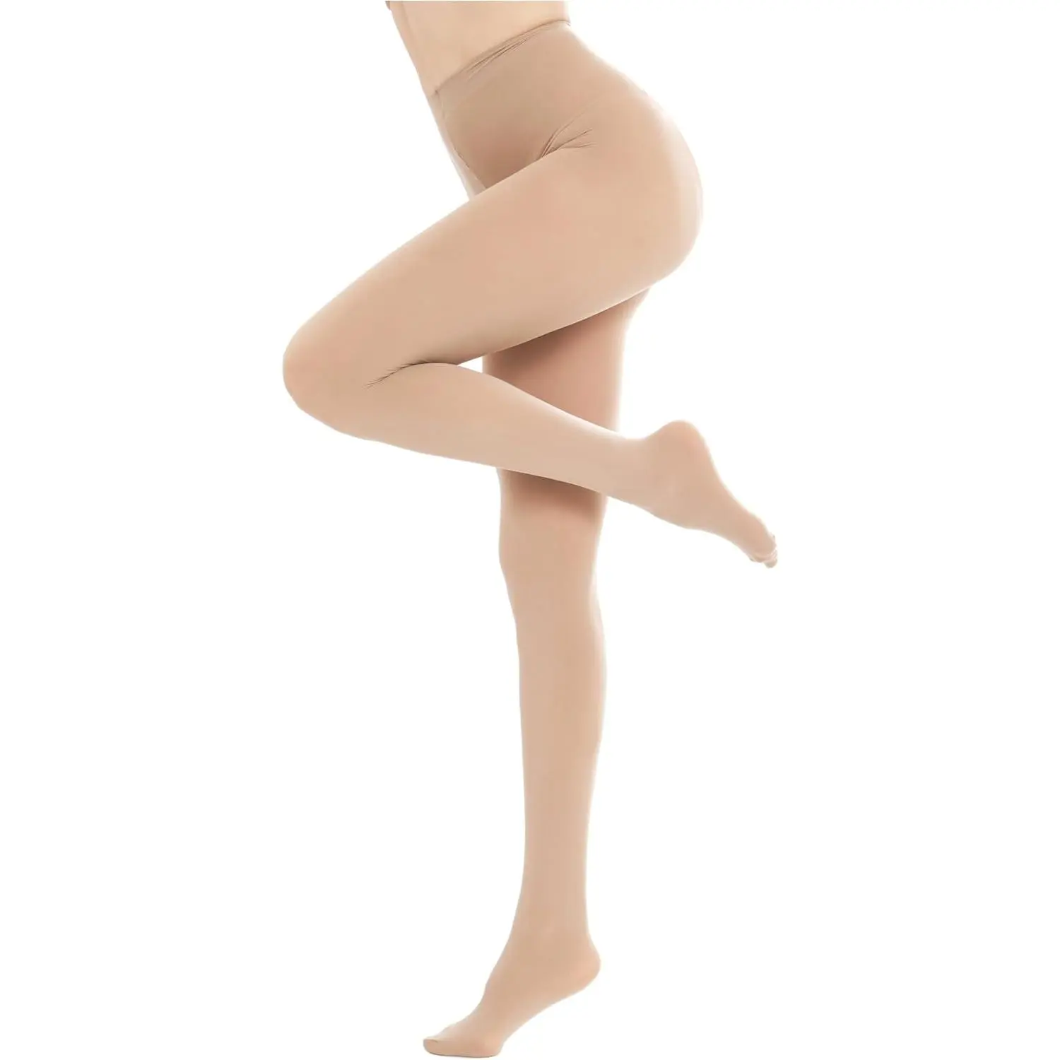 Women's 80D Soft Opaque Microfiber High-Waist Solid Color Spandex Tights - Knitting, Dress & Ballet Wear, Plus Size, Fit, Stretchy Sports Bottoms for Formal & Casual Use, Sporty Chic