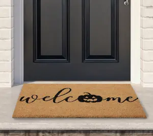 Northlight Pumpkin "Welcome" Halloween Doormat18" x 30"