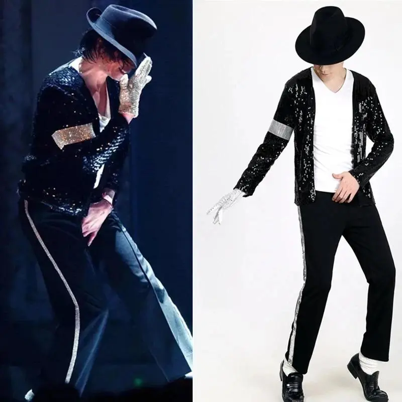 Michael Jackson Costume Cosplay Dance Star adult Party Cosplay Costume Clothing  Hip Hop Stage Outfits