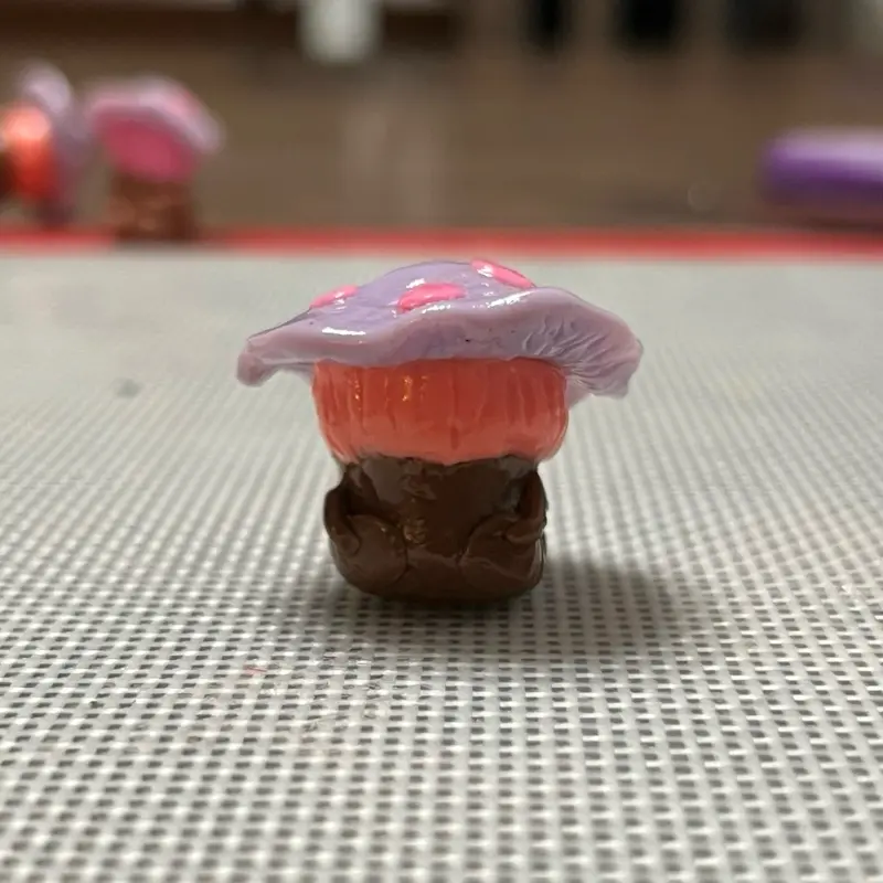 Handmade polymer clay mini mushroom