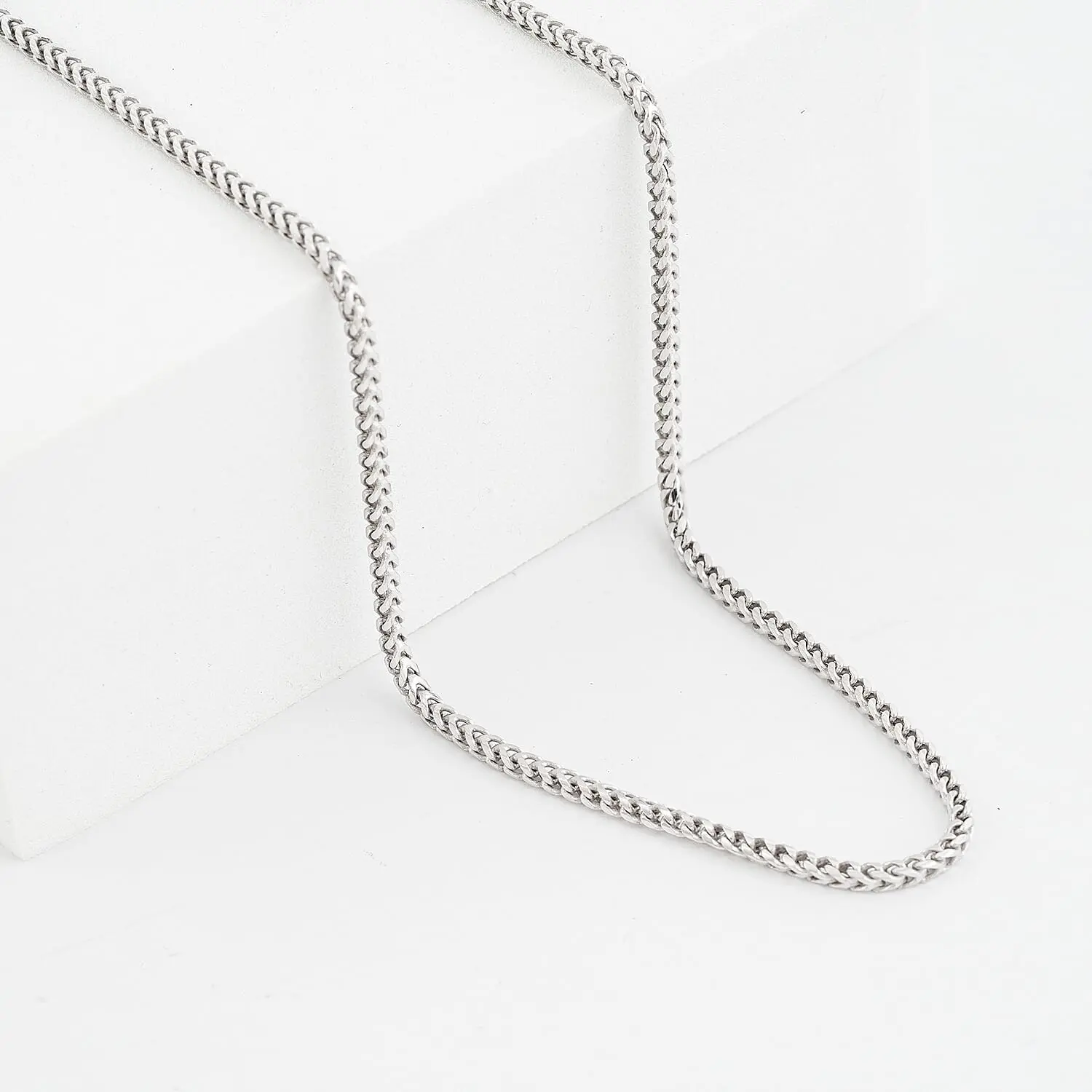 Italian Sterling Silver Franco Chain Necklace (20 Inches) (9.70 g)