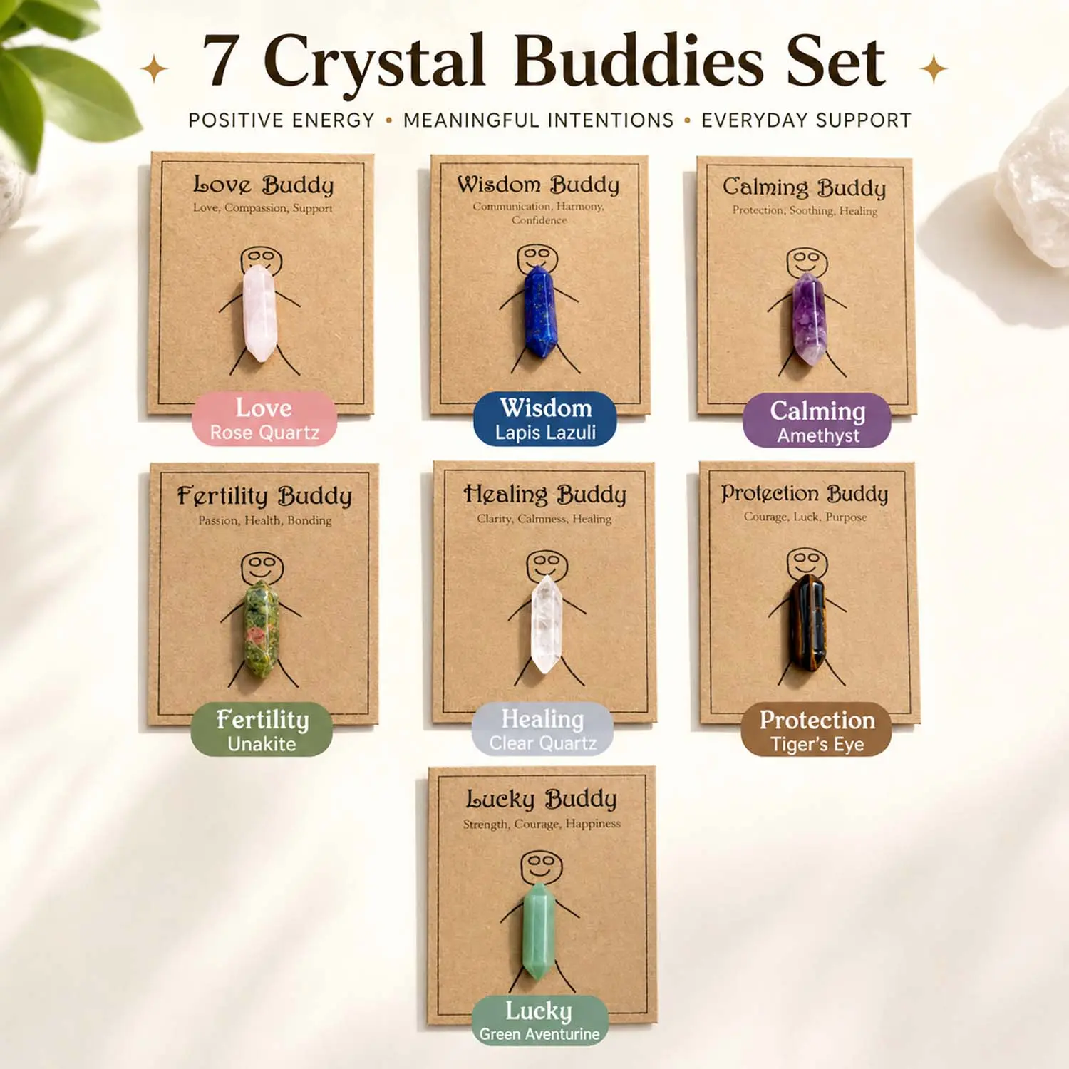 Adorable crystal gift figurines: cross-genre love, healing, tranquillity and good luck carved stone and crystal