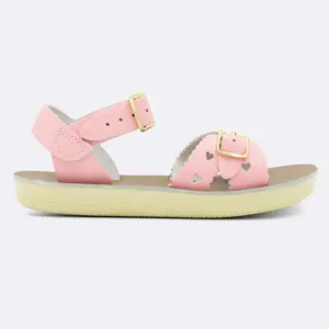 Pink Sweetheart Sandals by Sun-San Saltwater - Classic Leather Girls Shoes