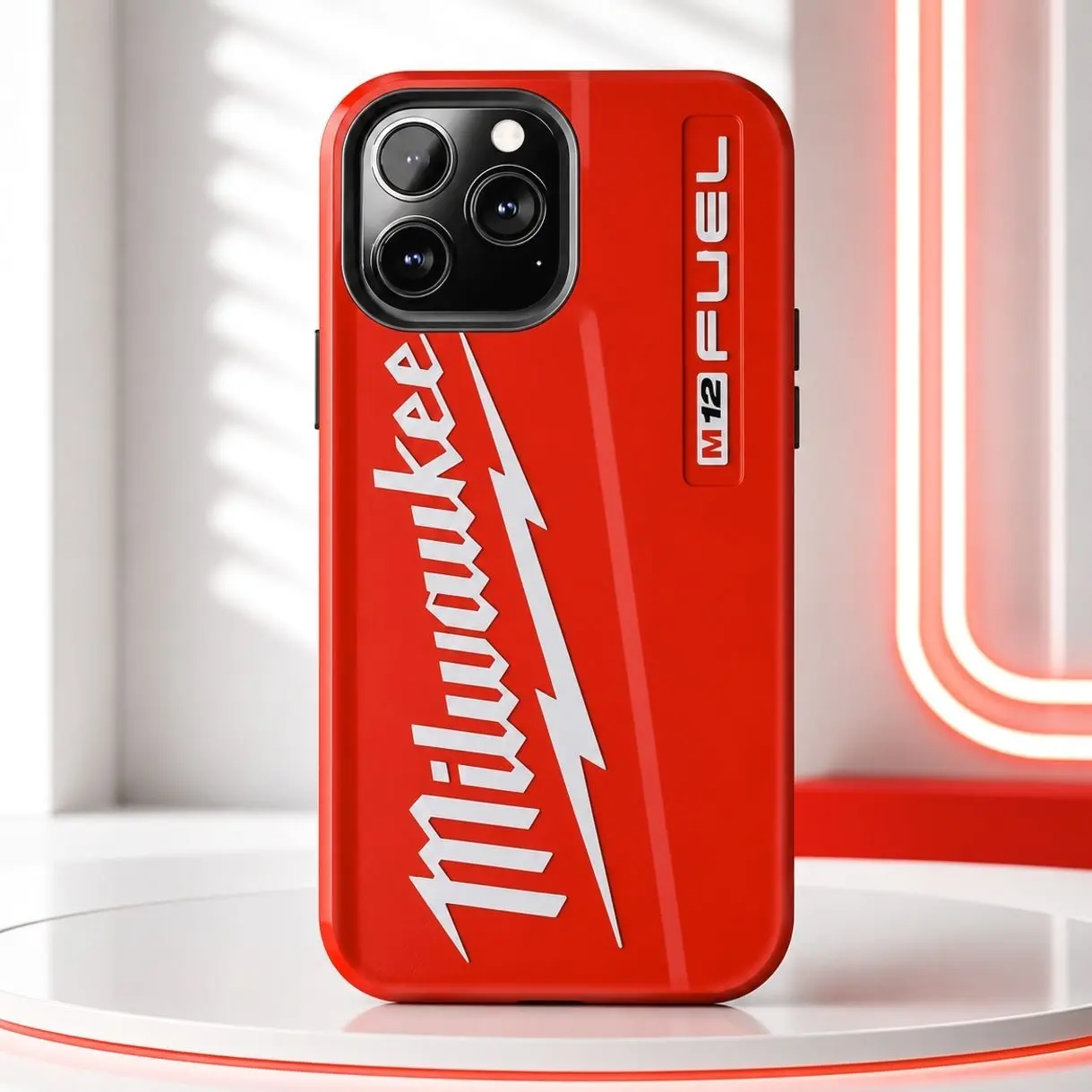 Milwaukee Tool Inspired Phone Case for iPhone 17 16 15 14 13 12 11 & Samsung Galaxy S21 S22 S23 S24 S25 Ultra, Tough Protective Cover, Customized, Heavy Duty Protection
